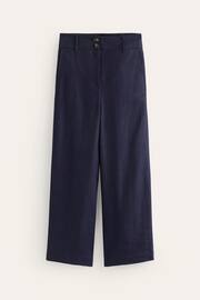 Boden Blue Westbourne Crop Linen Trousers - Image 5 of 5