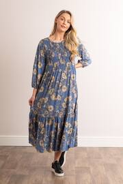 Lakeland Leather Blue Tiffany Floral Midi Dress - Image 4 of 6