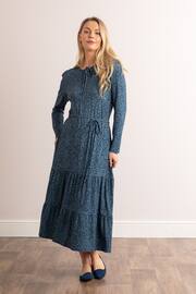 Lakeland Leather Blue Moira Spot Print Jersey Midaxi Dress - Image 3 of 7