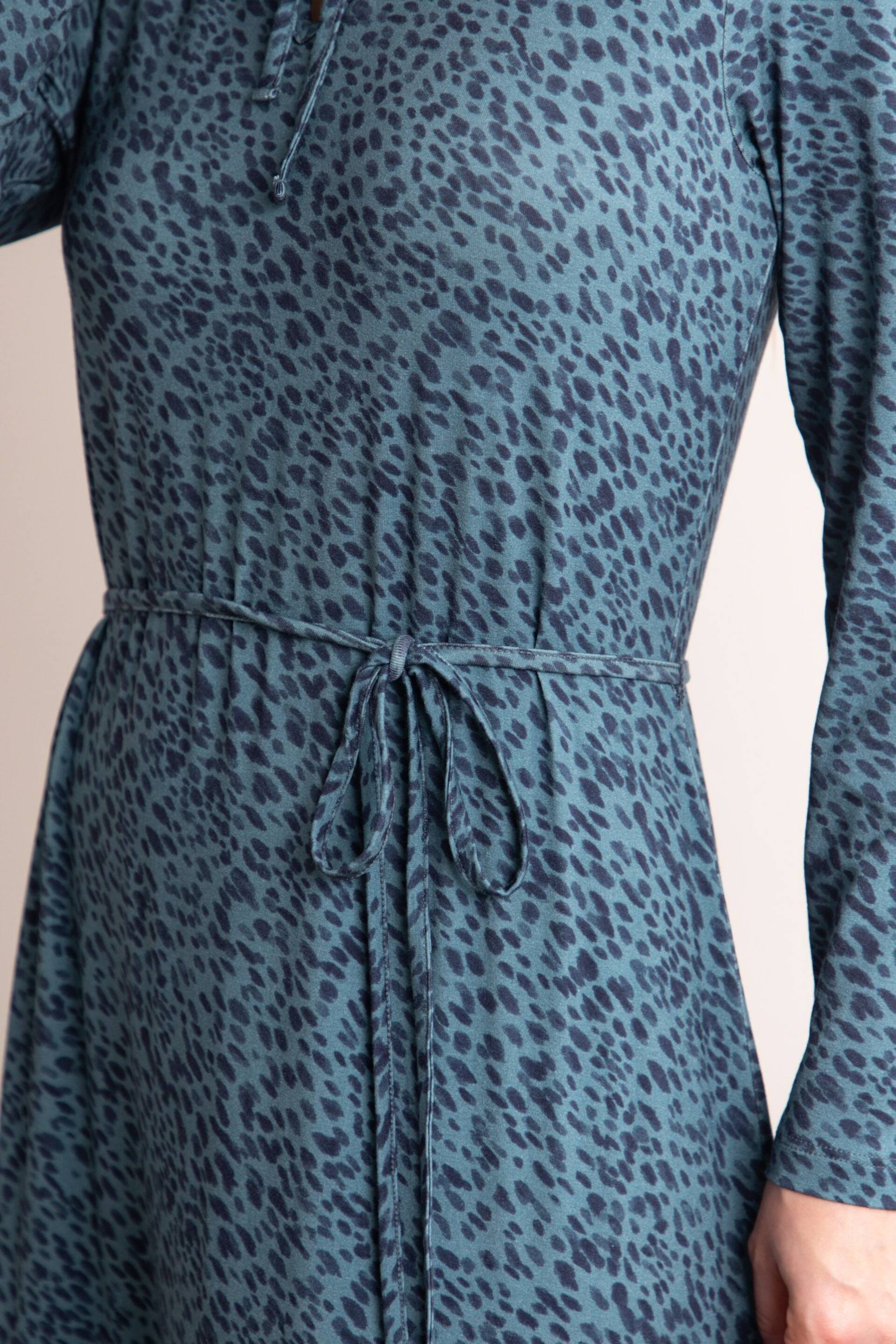 Lakeland Leather Blue Moira Spot Print Jersey Midaxi Dress - Image 7 of 7