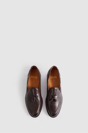 Reiss Dark Brown Clayton Leather Tassel Loafers - Image 3 of 5