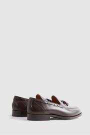 Reiss Dark Brown Clayton Leather Tassel Loafers - Image 4 of 5