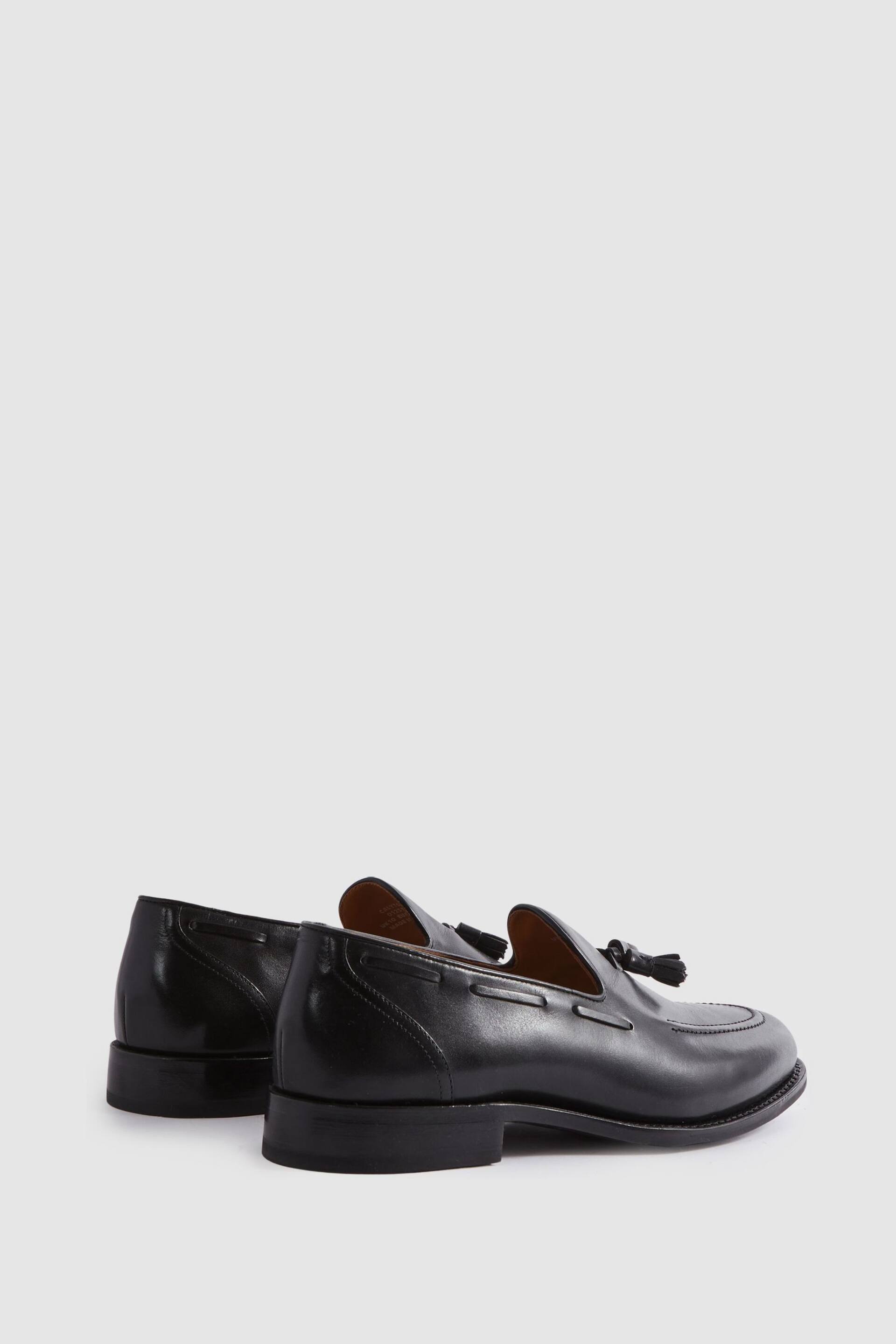 Reiss Black Clayton Leather Tassel Loafers - Image 4 of 4