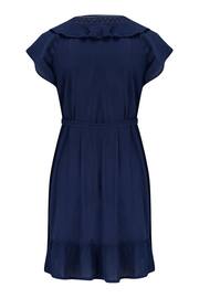 Pour Moi Blue LENZING™ ECOVERO™ Viscose Crinkle Frill Wrap Beach Dress - Image 4 of 4