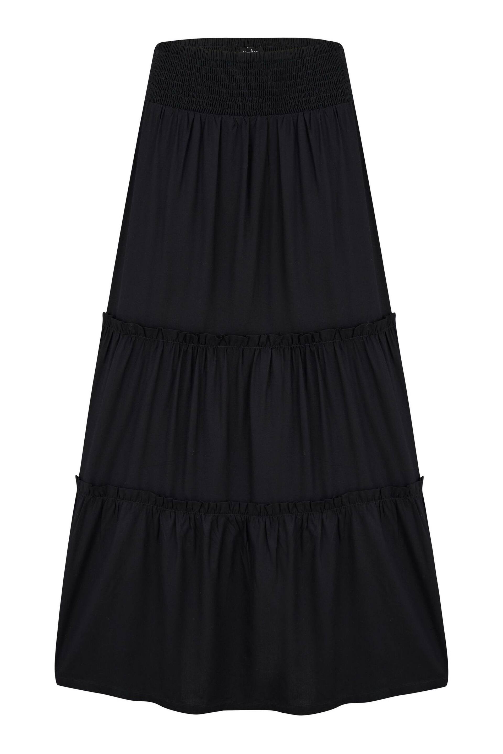 Pour Moi Black Tahlia Frill Tiered Maxi Skirt - Image 3 of 4
