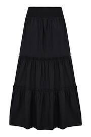 Pour Moi Black Tahlia Frill Tiered Maxi Skirt - Image 4 of 4