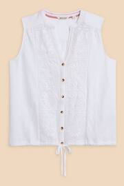 White Stuff White Tulip Jersey Sleeveless Shirt - Image 5 of 7