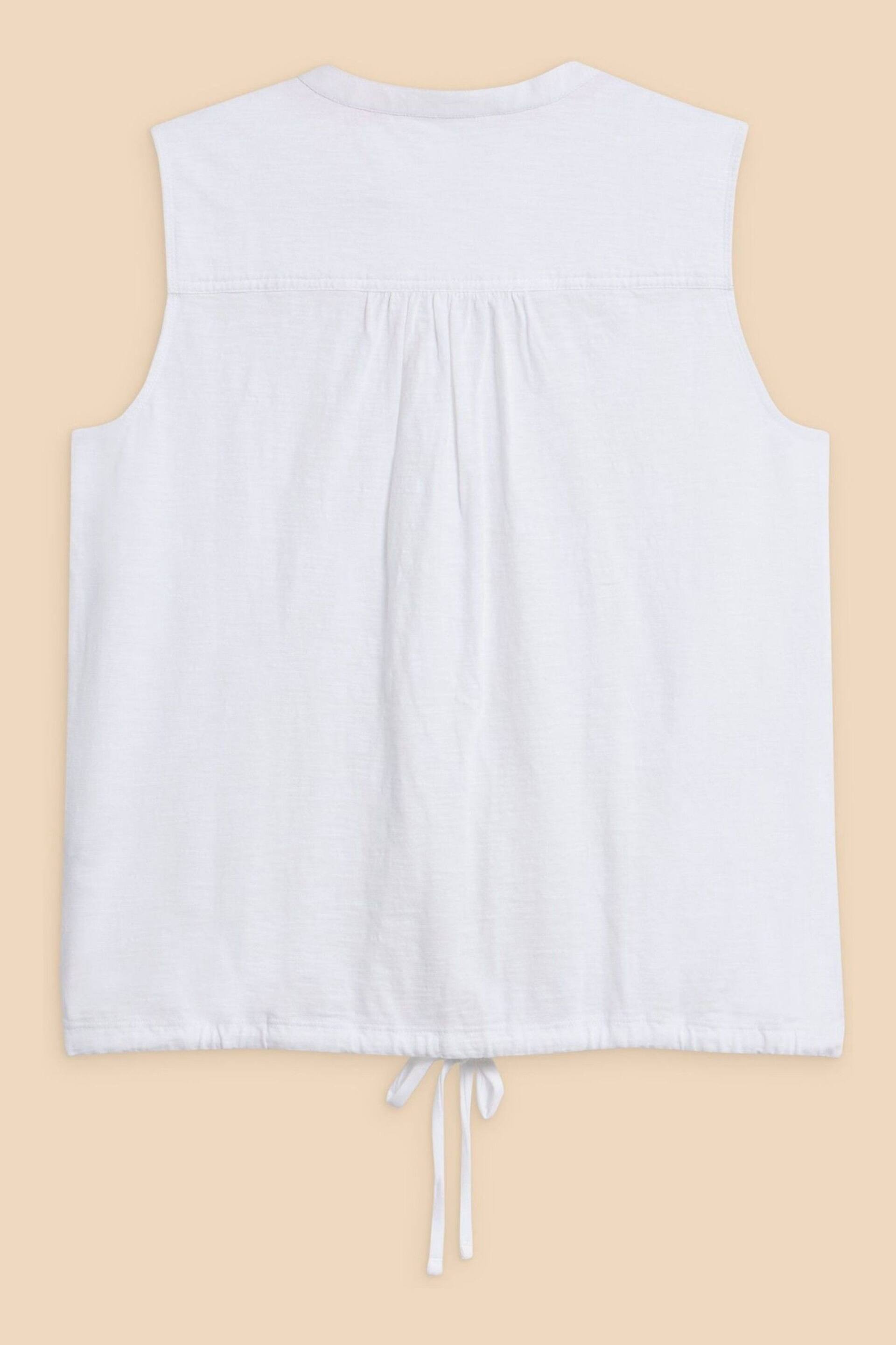 White Stuff White Tulip Jersey Sleeveless Shirt - Image 6 of 7