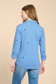 White Stuff Blue Annie Embroidered Jersey Shirt - Image 2 of 7