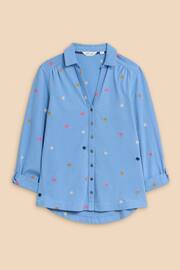 White Stuff Blue Annie Embroidered Jersey Shirt - Image 5 of 7