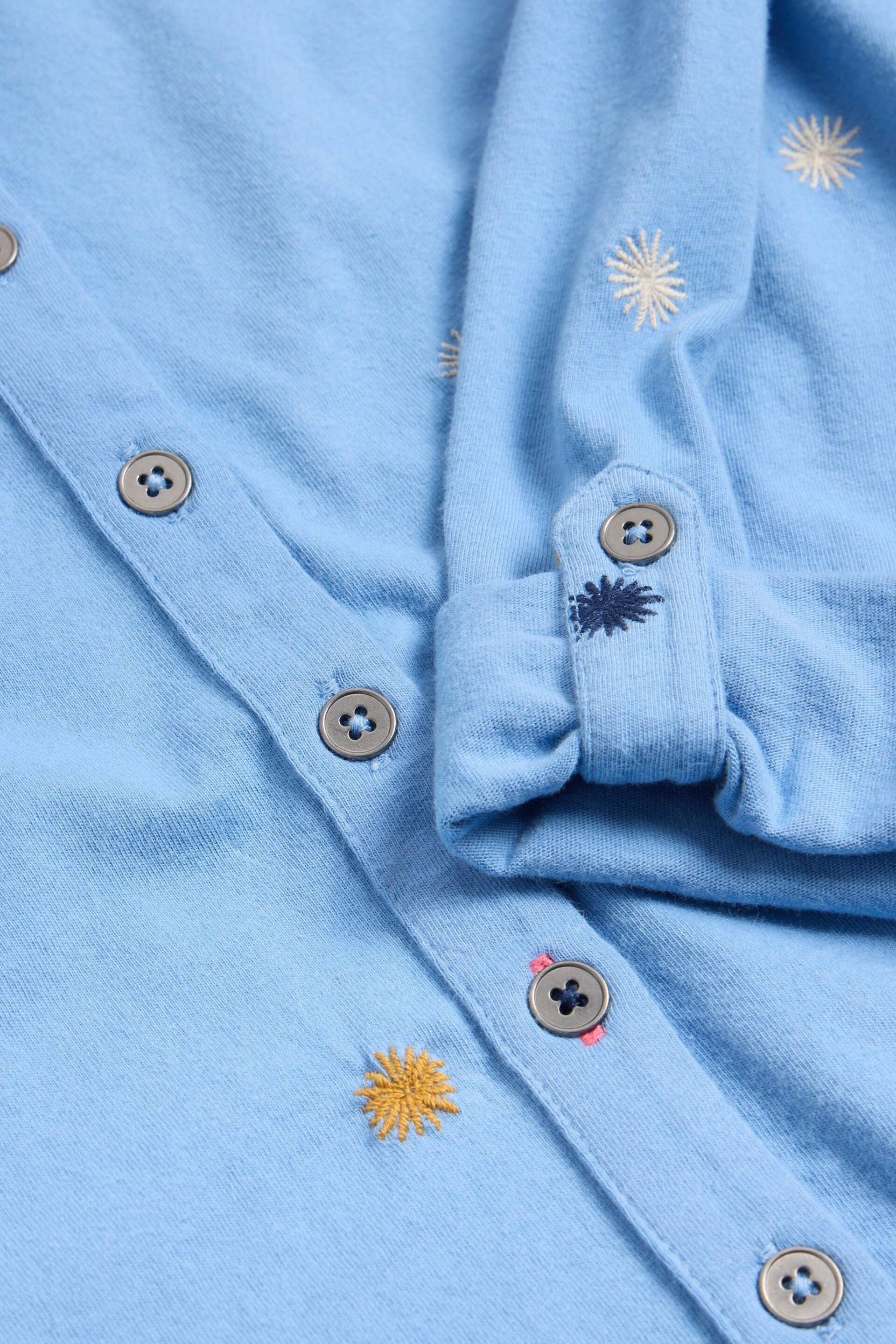 White Stuff Blue Annie Embroidered Jersey Shirt - Image 7 of 7