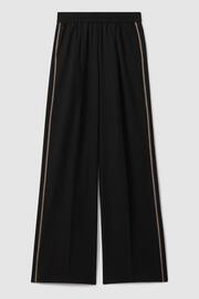 Reiss Black Remi Elasticated Side Stripe Trousers - Image 2 of 7