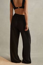 Reiss Black Remi Elasticated Side Stripe Trousers - Image 6 of 7