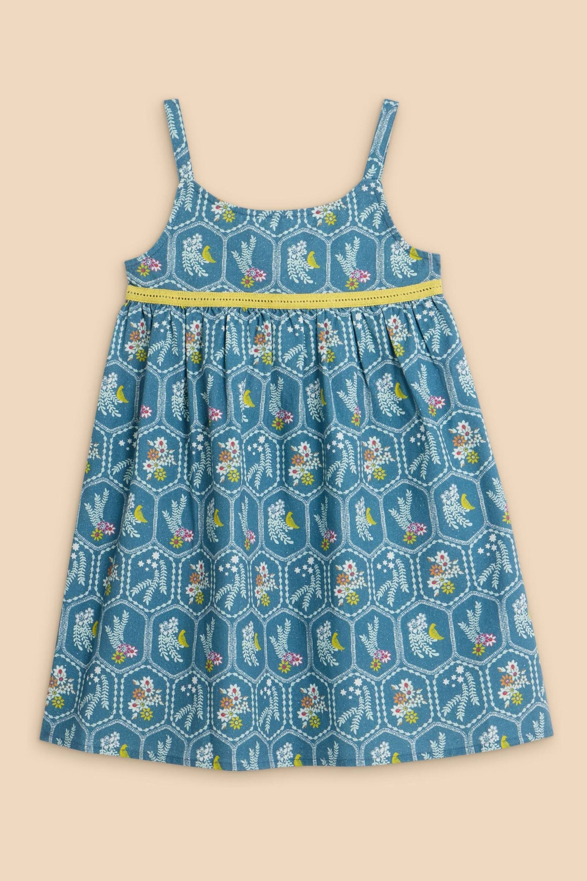 White Stuff Blue Printed Swing Dress - Image 1 of 3