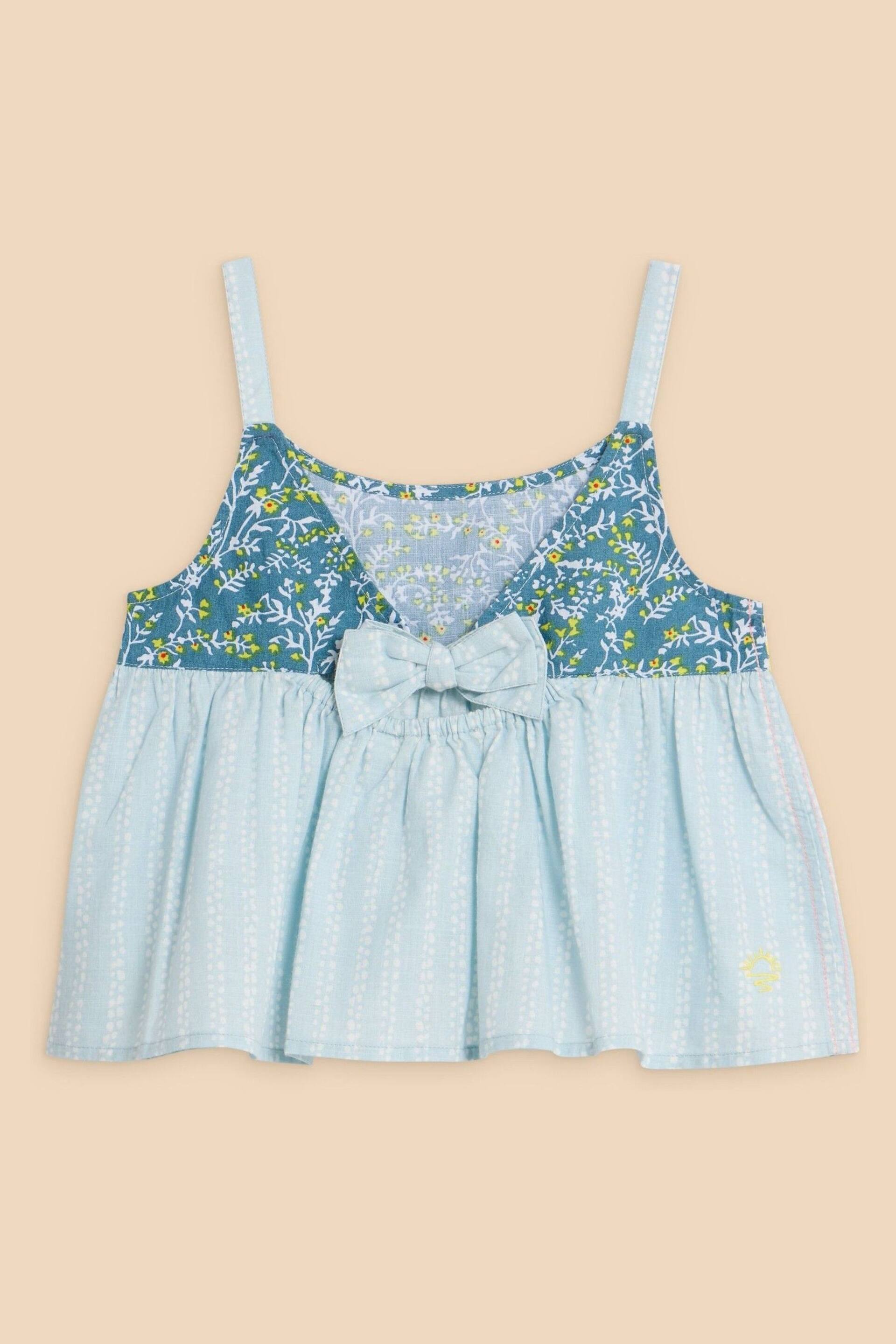 White Stuff Blue Printed Swing Top - Image 1 of 3