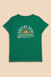 White Stuff Green Surfers Point Graphic T-Shirt - Image 1 of 3