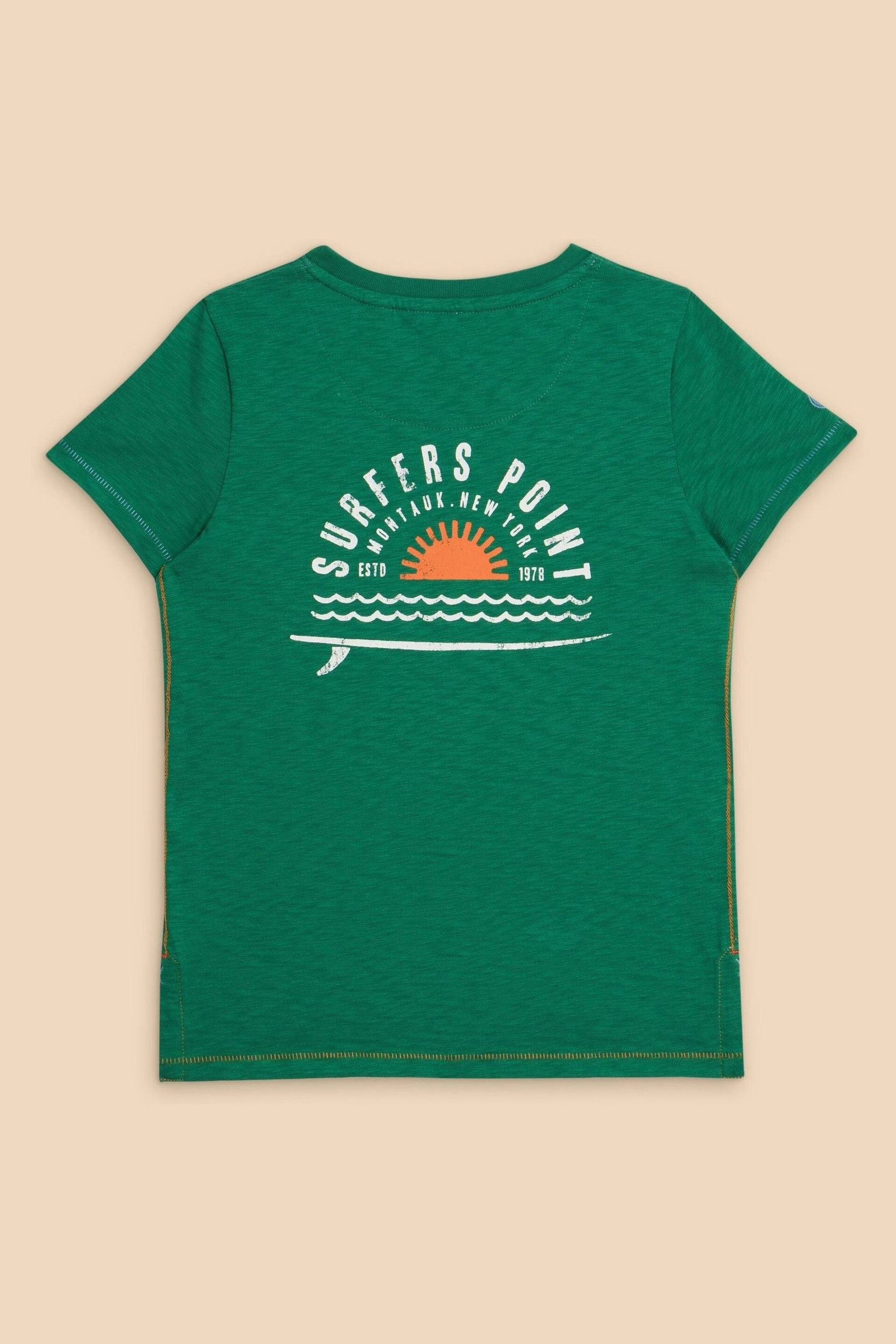 White Stuff Green Surfers Point Graphic T-Shirt - Image 1 of 3