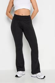 PixieGirl Petite Black Fold Over Waist Flared Leggings - Image 3 of 5