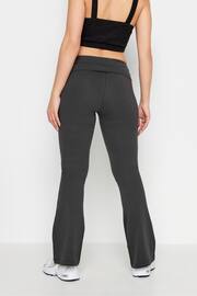 PixieGirl Petite Charcoal Grey Fold Over Waist Flared Leggings - Image 3 of 3