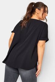 Yours Curve Black Boxy T-Shirt - Image 2 of 4