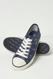 FatFace Blue Raya Canvas Lace Up Trainers - Image 3 of 3