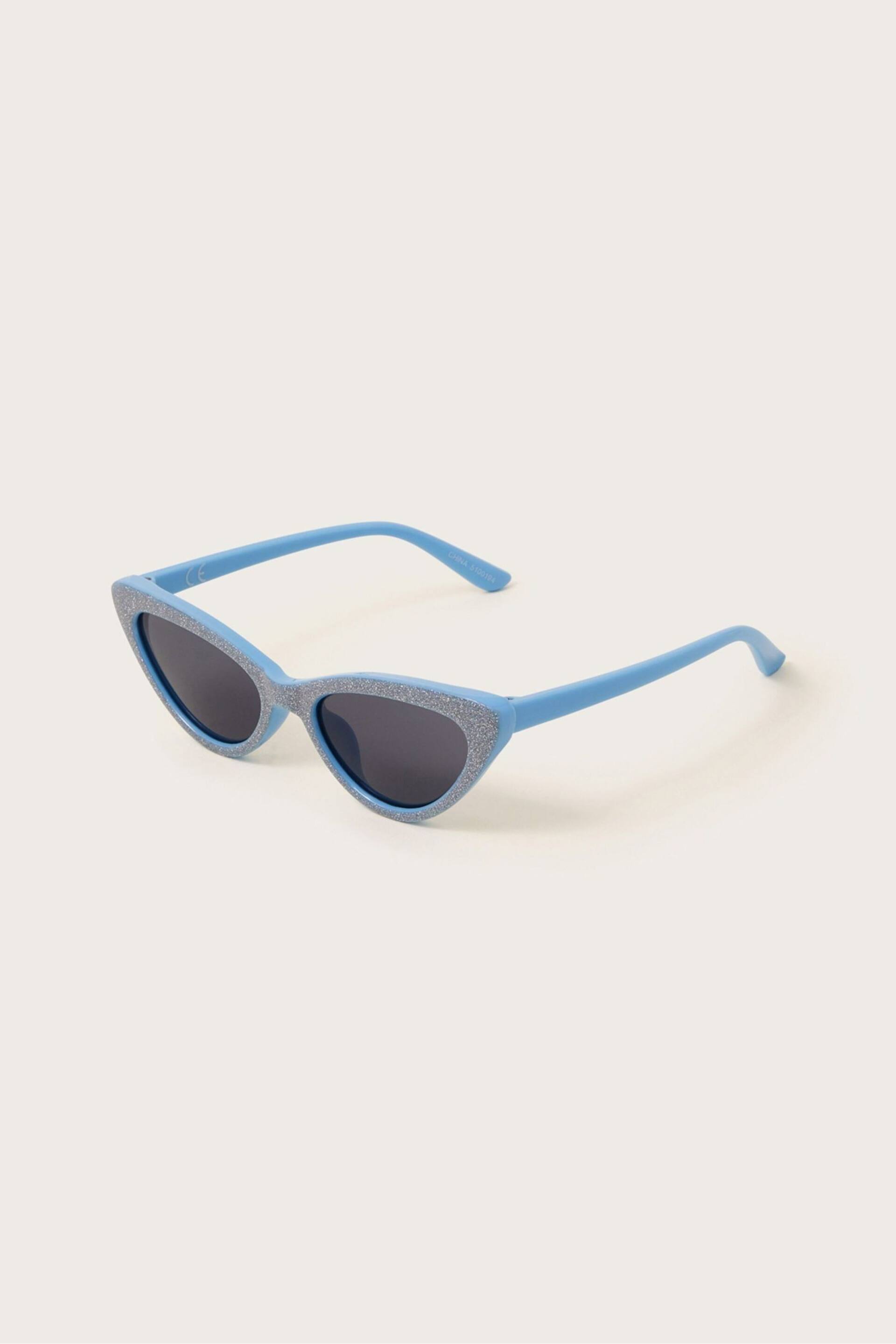 Monsoon Blue Sparkle Cat-Eye Sunglasses with Case - Image 1 of 2