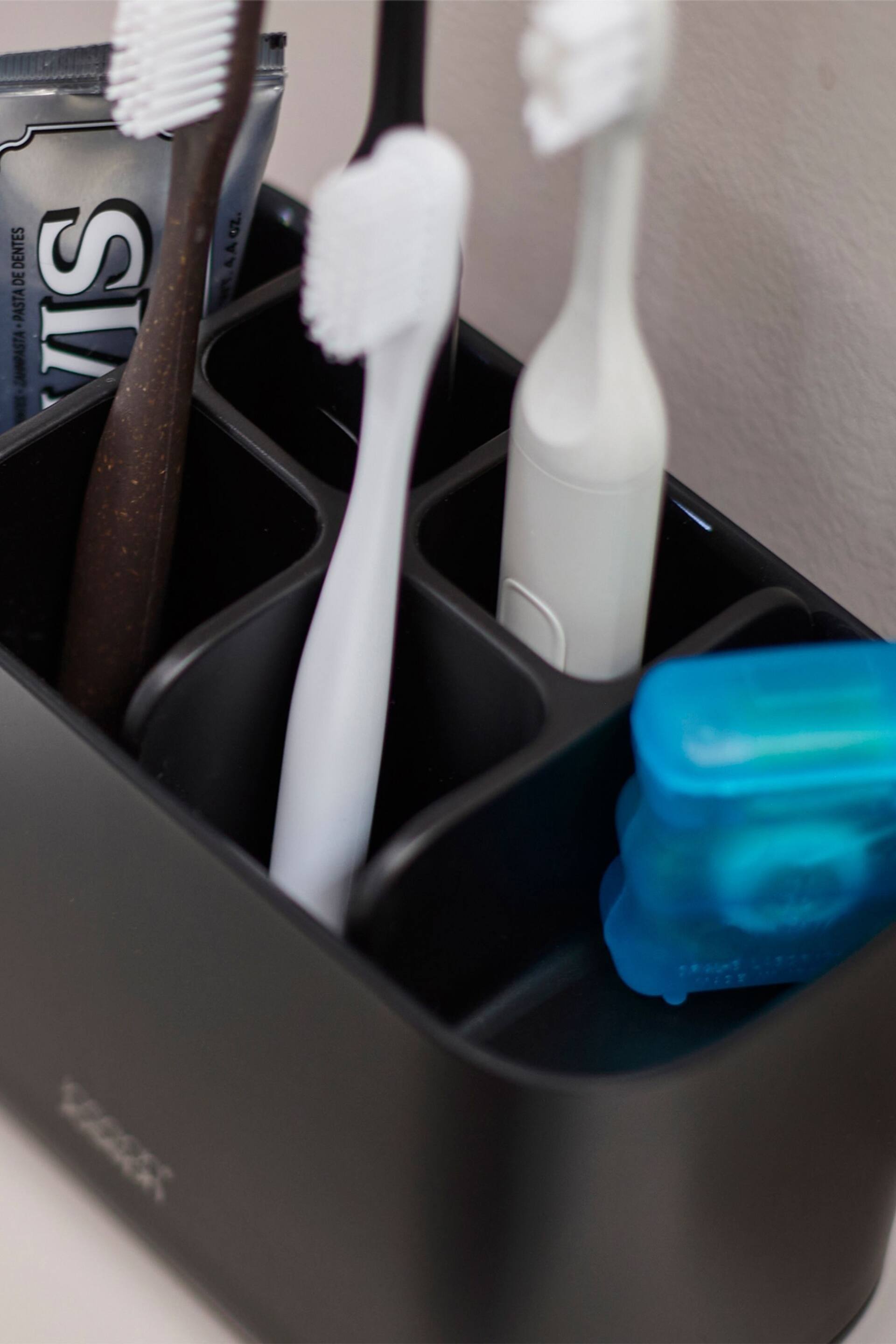 Joseph Joseph Black Large Toothbrush Caddy - Image 3 of 4