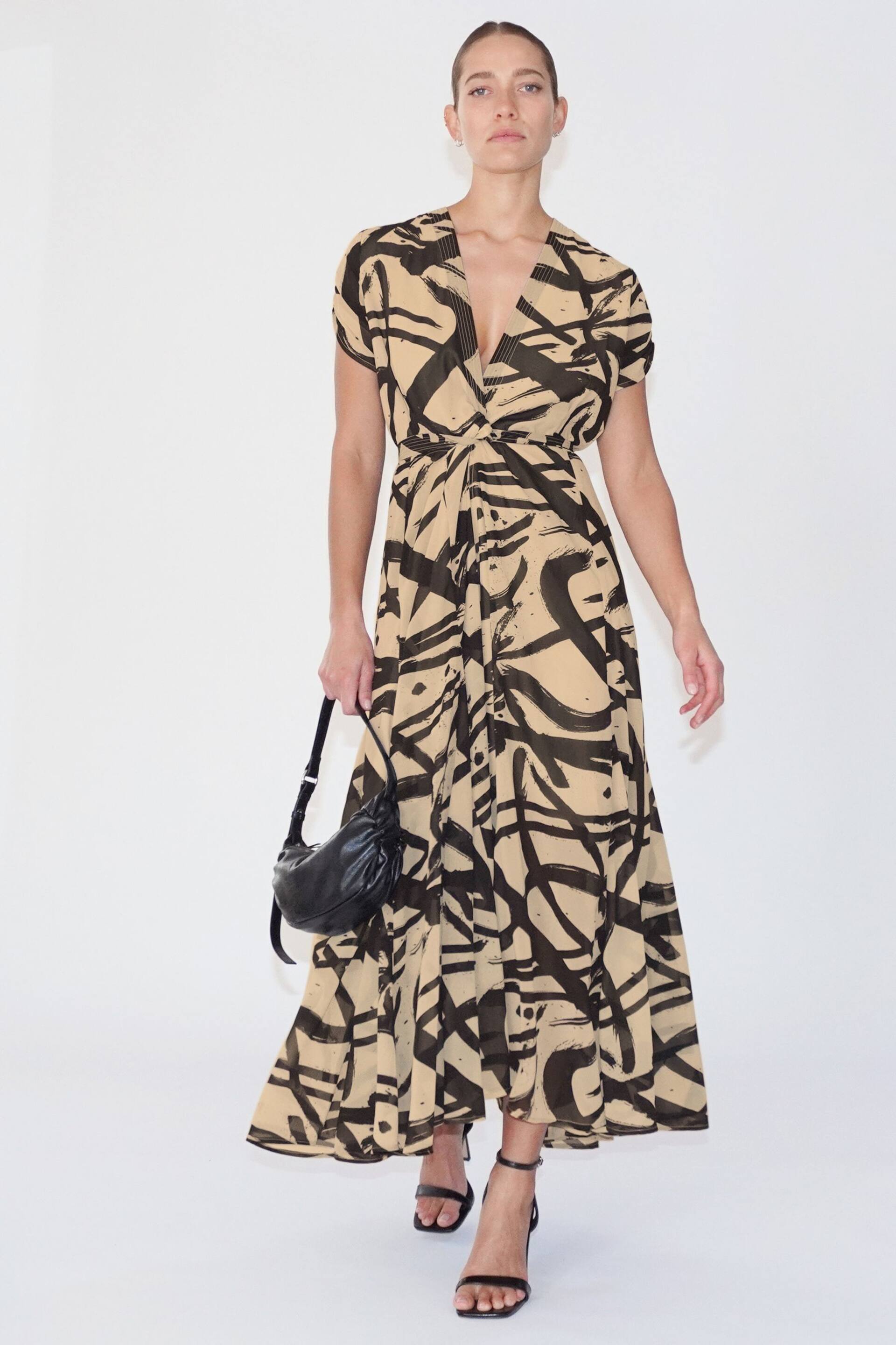 Religion Natural Wrap Dress With Full Skirt - Image 3 of 6