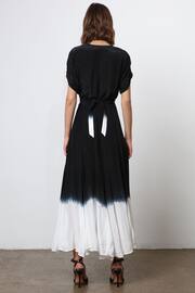 Religion Black Tie Dye Wrap Dress With Full Skirt - Image 6 of 8