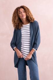 Celtic & Co. Blue Organic Cotton Slub Jersey Cardigan - Image 1 of 6