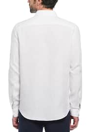 Original Penguin Delave Linen Long Sleeve White Shirt - Image 2 of 4
