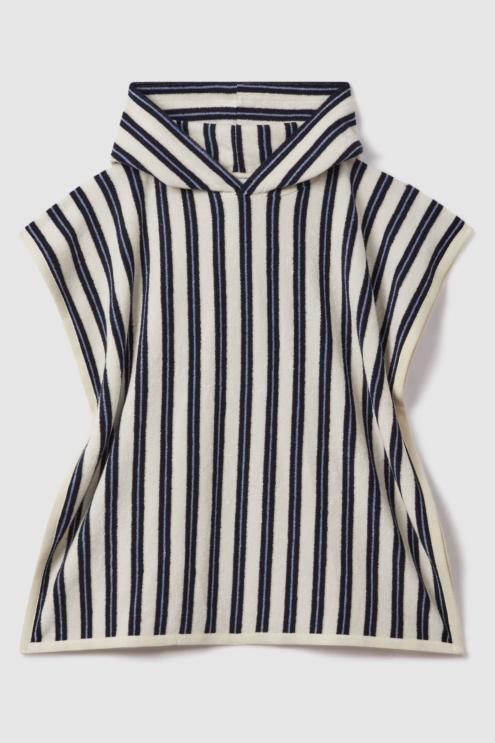 Reiss Navy Ray Junior Hooded Towelling Poncho - Image 1 of 3