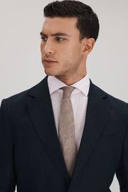 Reiss Light Brown Melange Vitali Linen Tie - Image 2 of 5