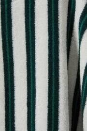 Reiss Green/White Ray Hooded Striped Poncho - Image 4 of 4