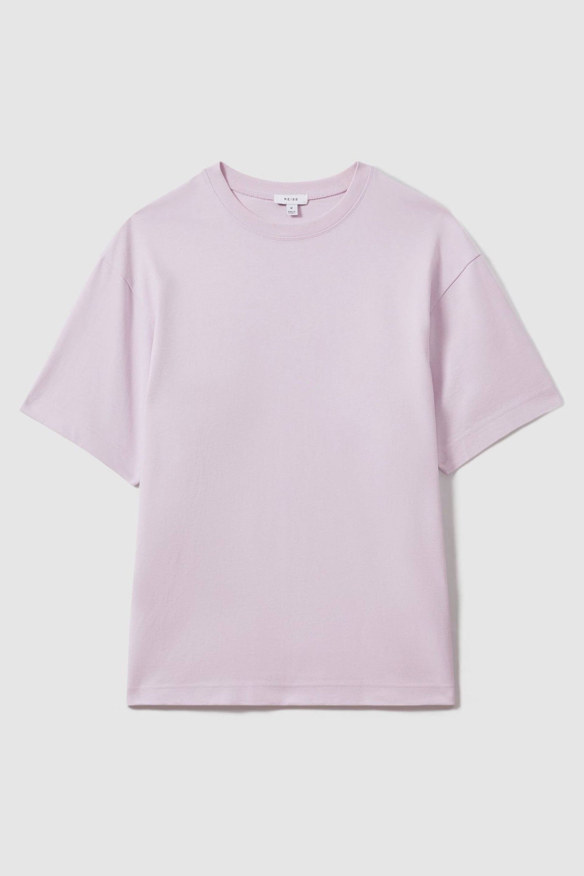 Reiss Light Lilac Tate Oversized Garment Dye T-Shirt - Image 2 of 5