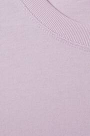 Reiss Light Lilac Tate Oversized Garment Dye T-Shirt - Image 5 of 5