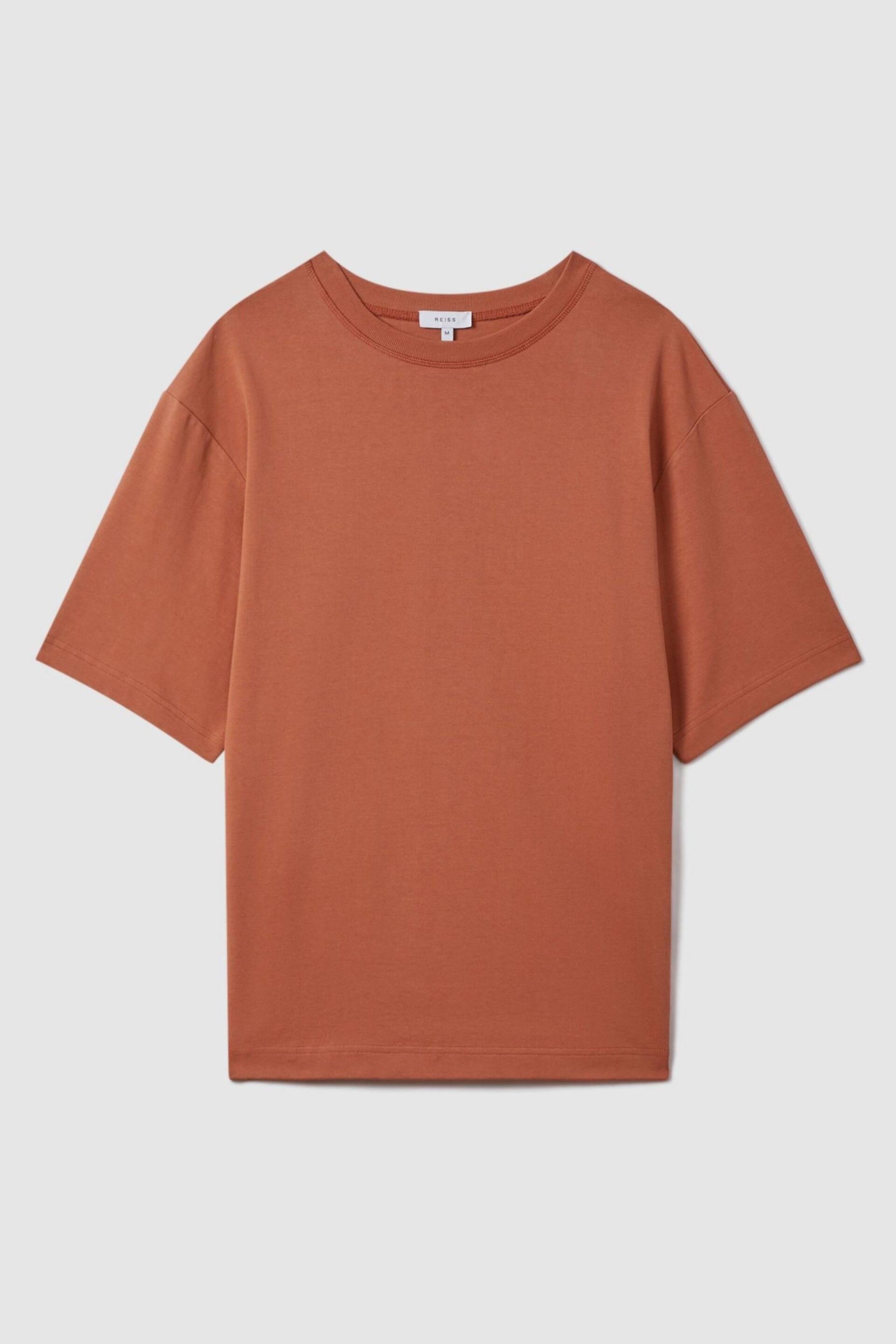 Reiss Raw Sienna Tate Oversized Garment Dye T-Shirt - Image 2 of 5