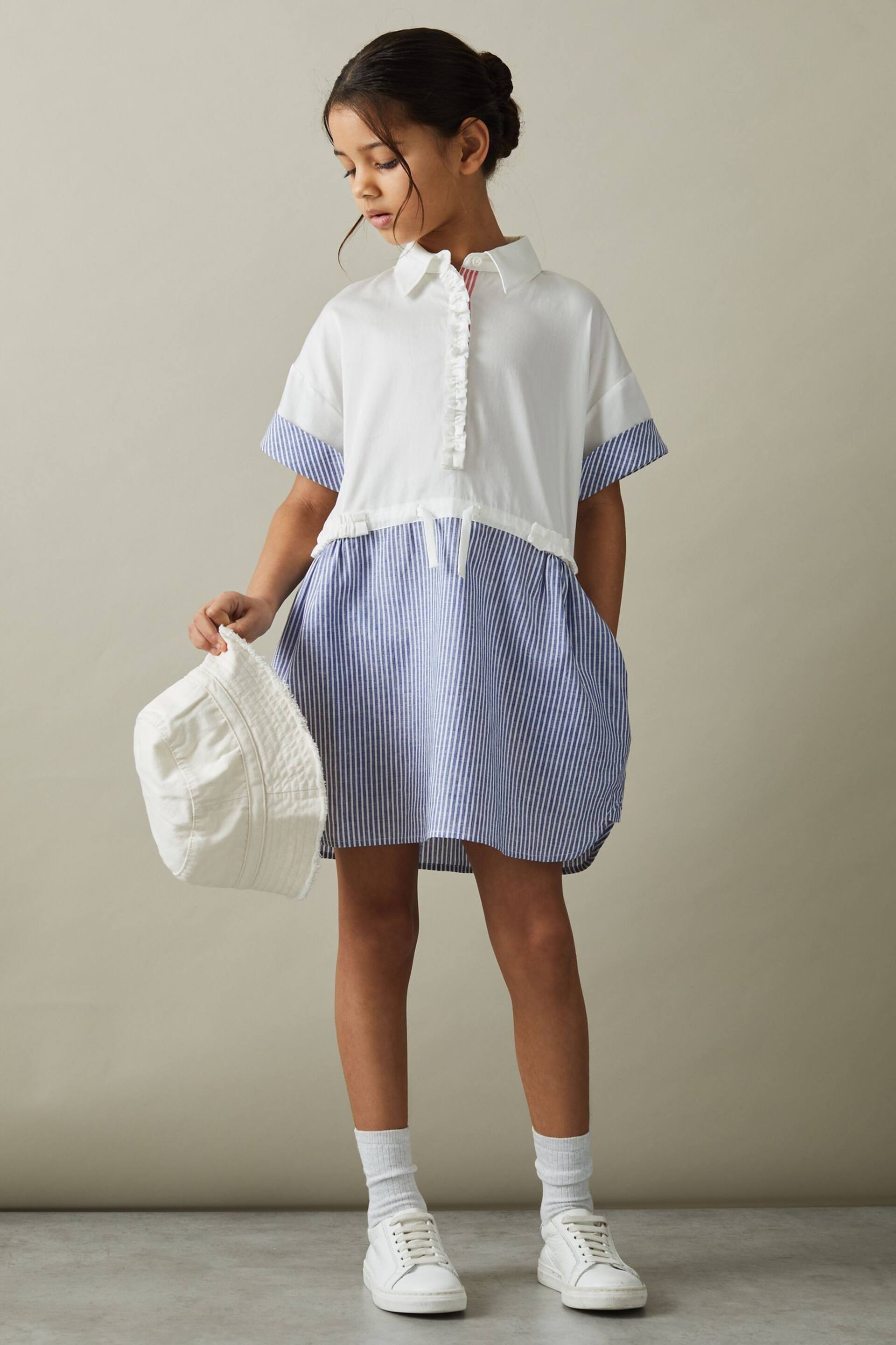 Reiss Ivory Maxy Senior Cotton Shirt Dress - Image 3 of 5
