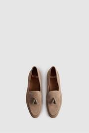 Reiss Taupe Harry Suede Slip-On Belgian Loafers - Image 3 of 5