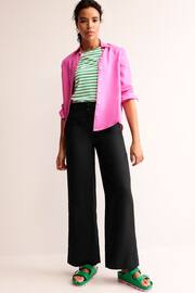 Boden Black Westbourne Linen Trousers - Image 1 of 5