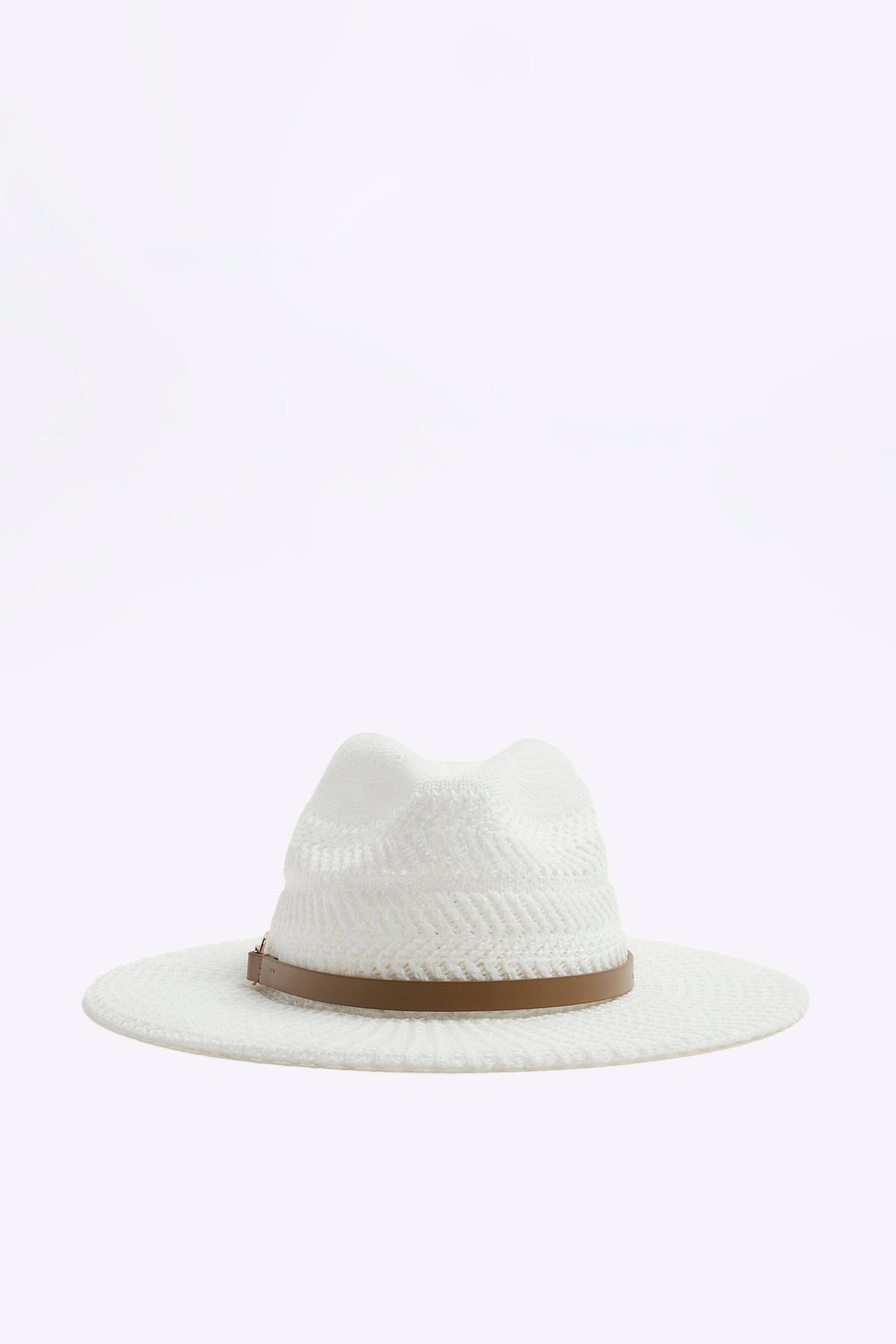 River Island White Thermo Fedora Hat - Image 2 of 4