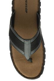Dunlop Black Toe Post Mens Sandals - Image 4 of 4