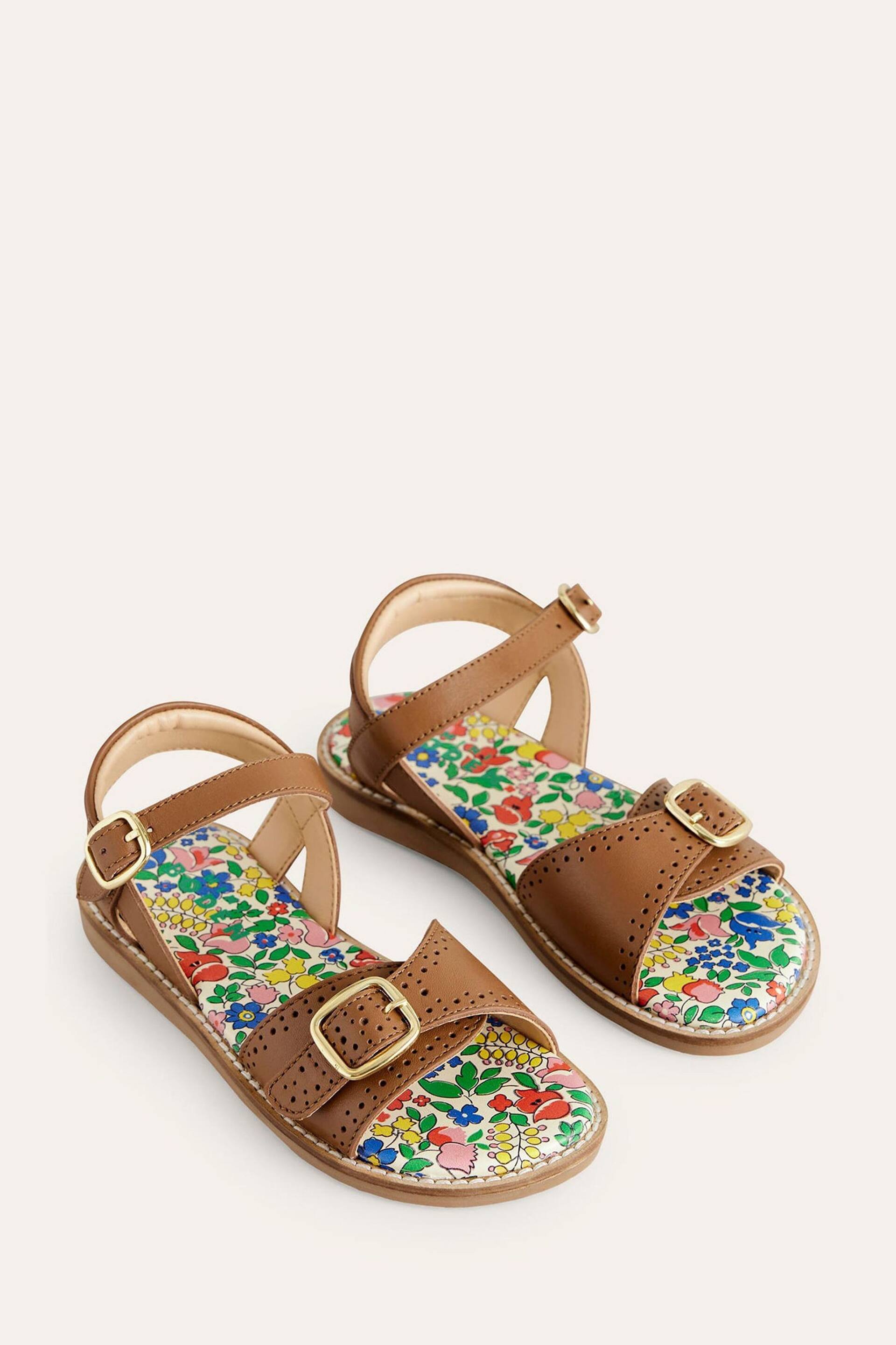 Boden Brown Leather Buckle Sandals - Image 2 of 3