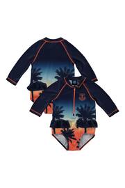 adidas Blue Everton Hawaiian Swimsuit - Image 1 of 3