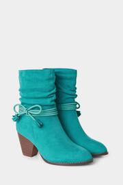 Joe Browns Green Teal Tassel Bow Ankle Boots - Image 1 of 5