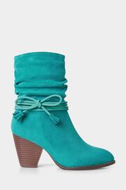 Joe Browns Green Teal Tassel Bow Ankle Boots - Image 2 of 5