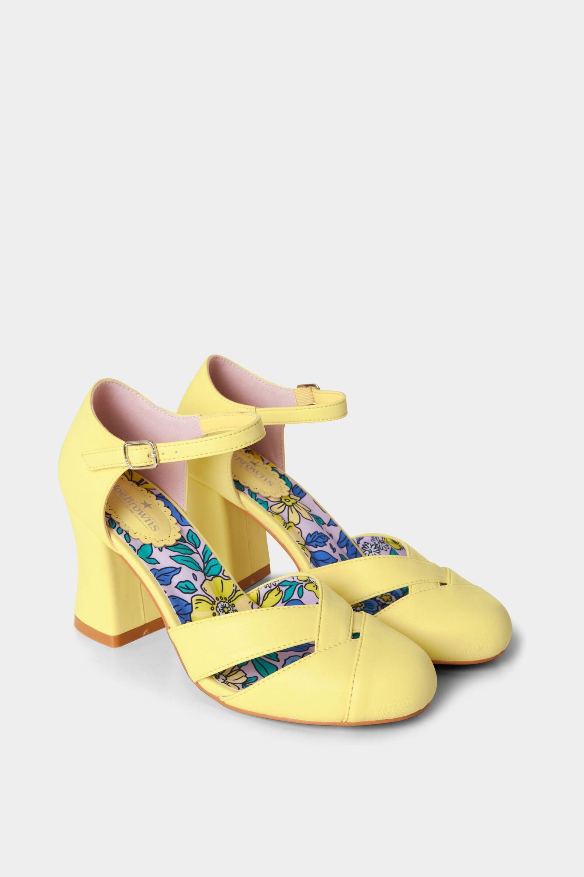 Joe Browns Yellow Summery Vintage Heeled Shoes - Image 1 of 5