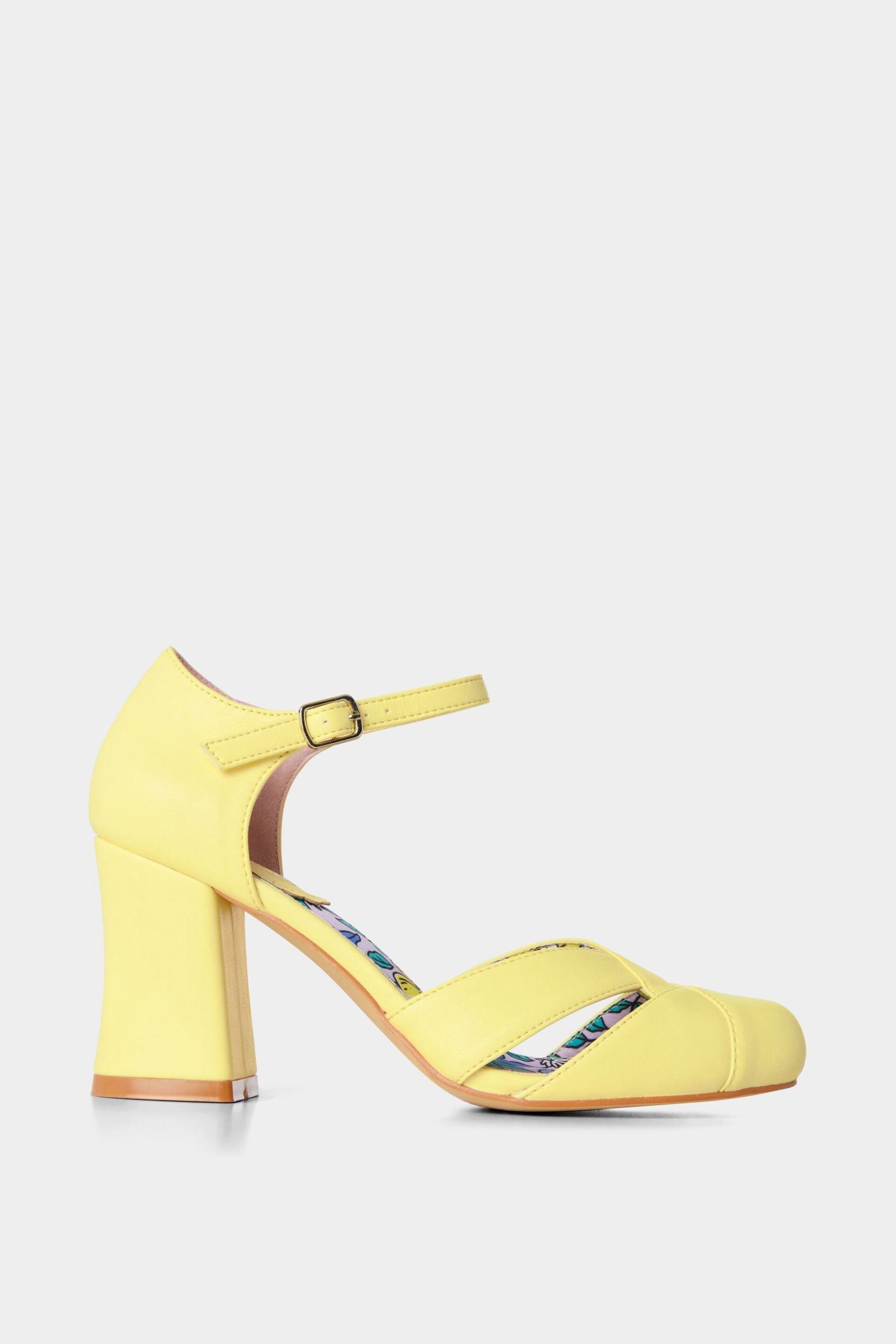 Joe Browns Yellow Summery Vintage Heeled Shoes - Image 2 of 5