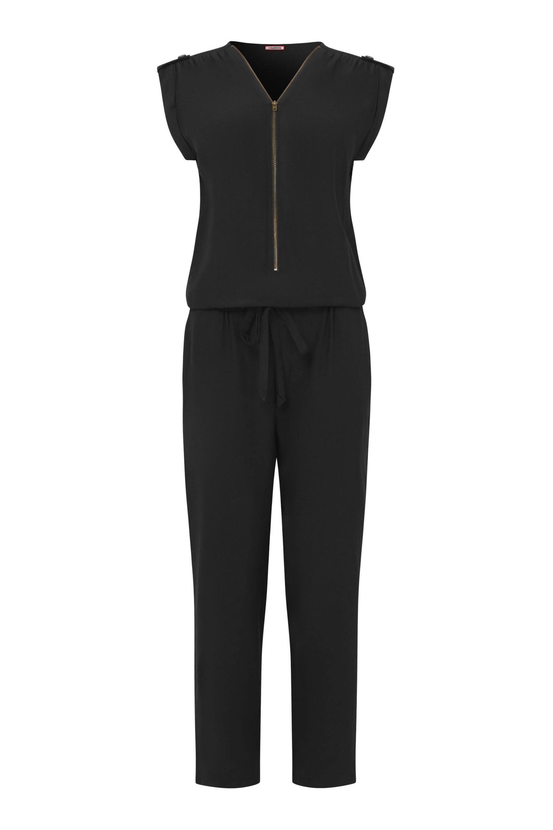 Joe Browns Black Relaxed Fit Zip Front Jumpsuit - Image 6 of 6
