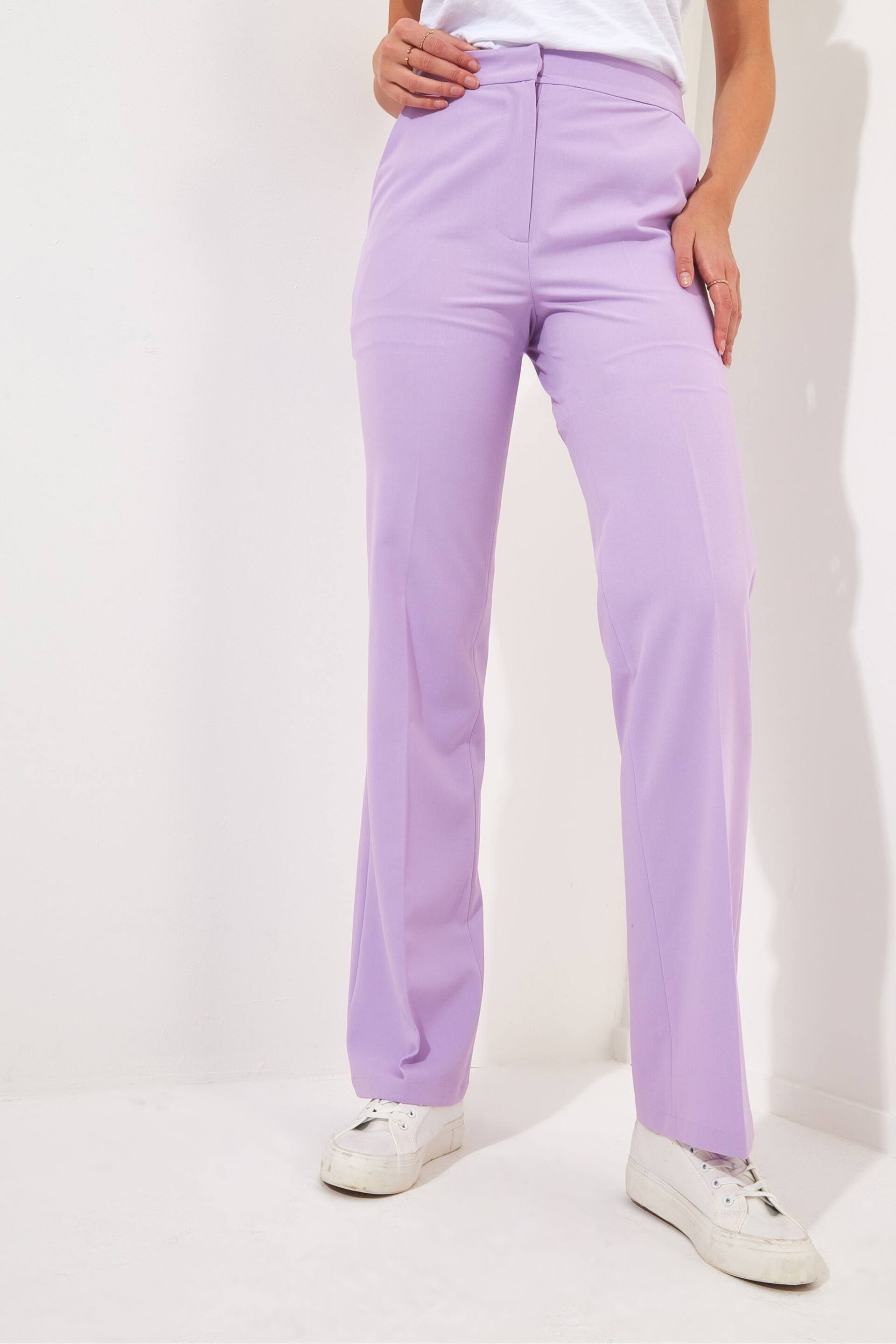 Joe Browns Purple Straight Leg Tailored Co-Ord Trousers - Image 2 of 6